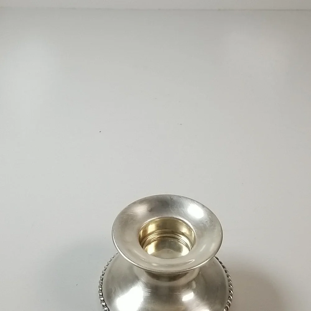 Vintage Weighted Silver Plate Candle Holder 2